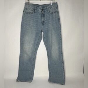 Old Navy Jeans Mens 33x32 Light Wash Straight Relaxed‎ Fit 100% Cotton Denim